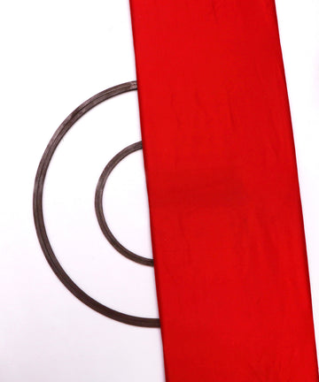 Bright Red Colour Plain Satin Fabric